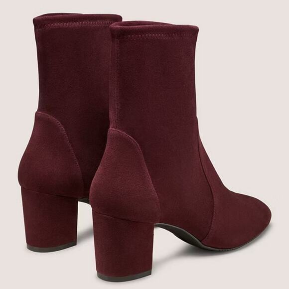 STUART WEITZMAN Yuliana 60 Chelsea Suede Rosewood Red Boot Size 6 - Picture 2 of 10